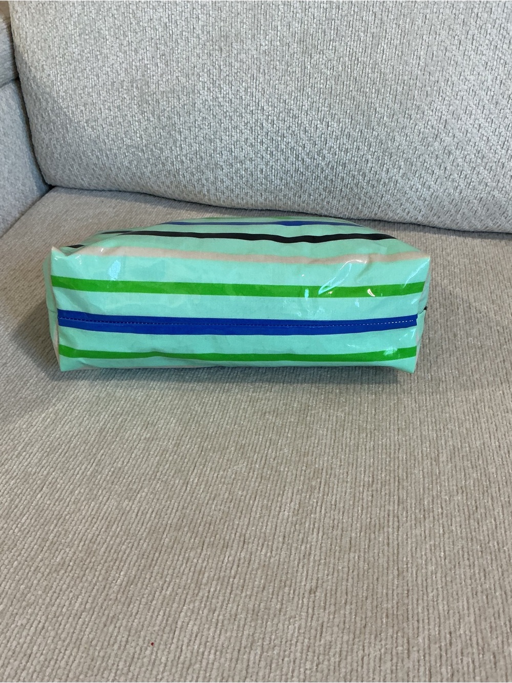 Tory Burch Kerrington Stripe Cosmetic Pouch with Gold Logo - Picture 3 of 5